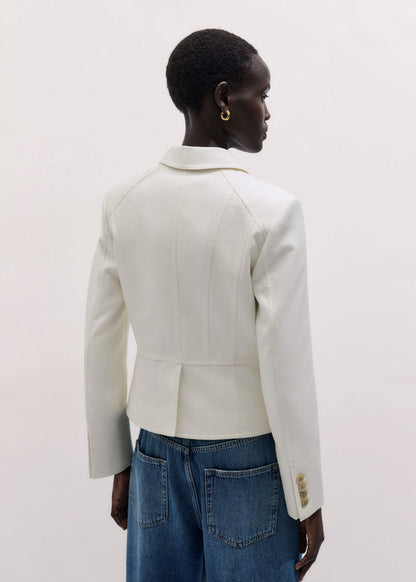 Ivory Fitted Utility Jacket | ME+EM Clothing