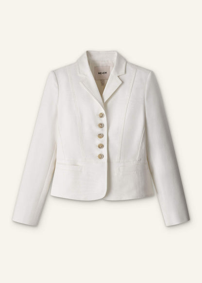 Ivory Fitted Utility Jacket | ME+EM Clothing
