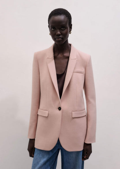 Pink Sharp Shoulder Blazer | ME+EM Clothing
