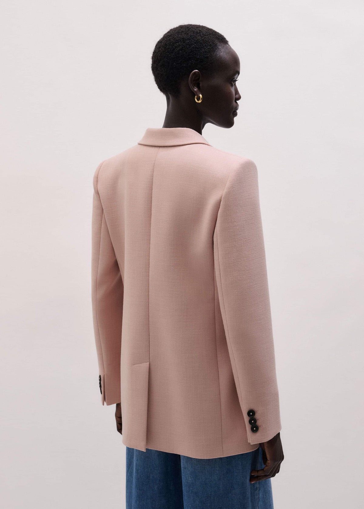 Pink Sharp Shoulder Blazer | ME+EM Clothing