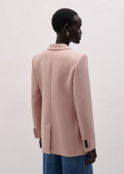 Pink Sharp Shoulder Blazer | ME+EM Clothing