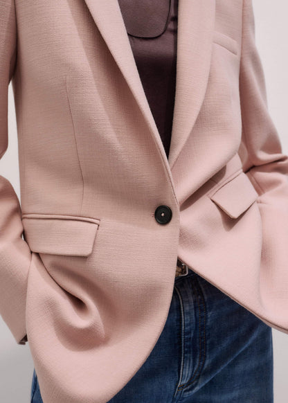 Pink Sharp Shoulder Blazer | ME+EM Clothing
