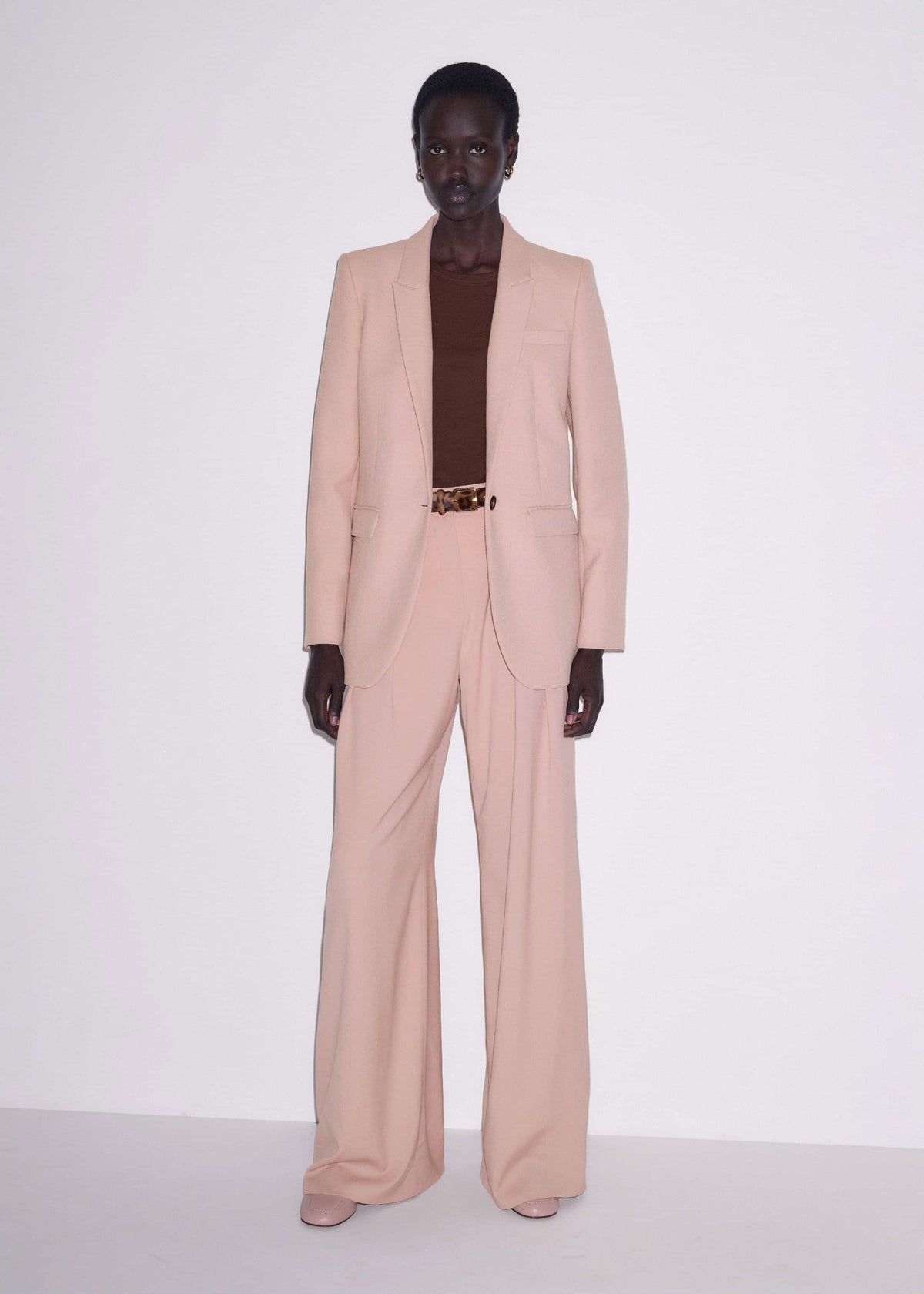 Pink Sharp Shoulder Blazer | ME+EM Clothing