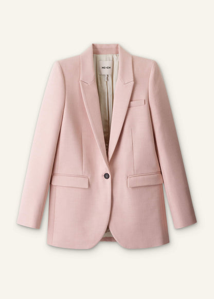 Pink Sharp Shoulder Blazer | ME+EM Clothing
