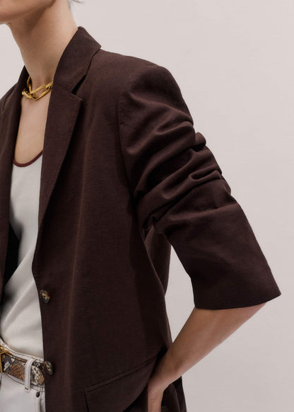 Brown Summer Oversized Blazer | ME+EM Clothing