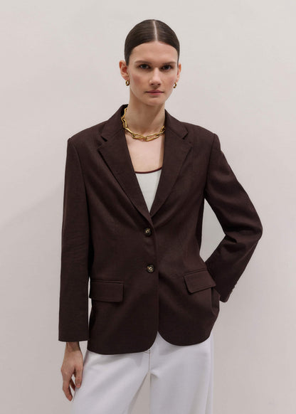 Brown Summer Oversized Blazer | ME+EM Clothing