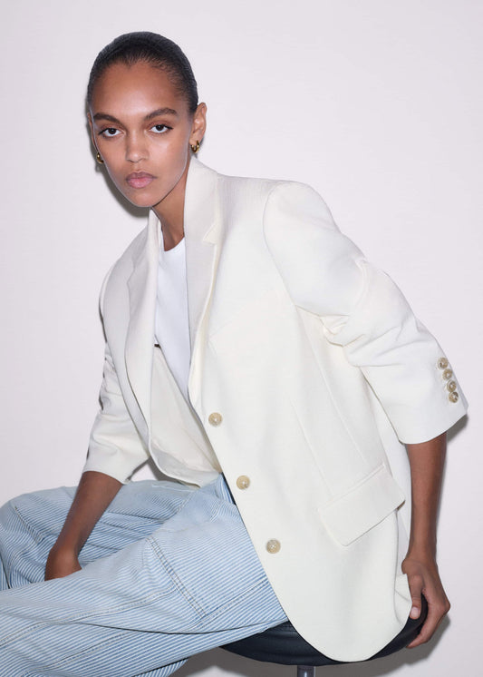 Ivory Icon Intelligently Oversized Blazer | ME+EM Clothing