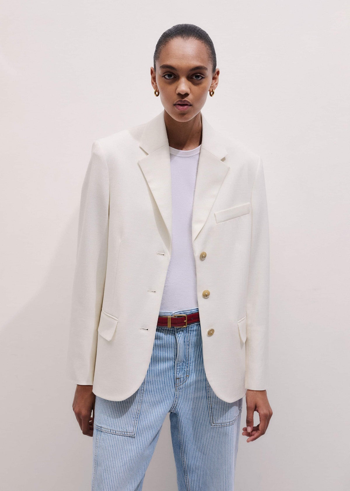 Ivory Icon Intelligently Oversized Blazer | ME+EM Clothing
