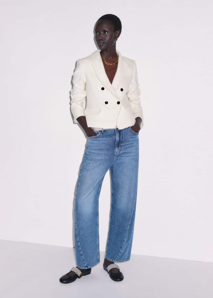 Ivory AM-PM Fitted Blazer | ME+EM Clothing