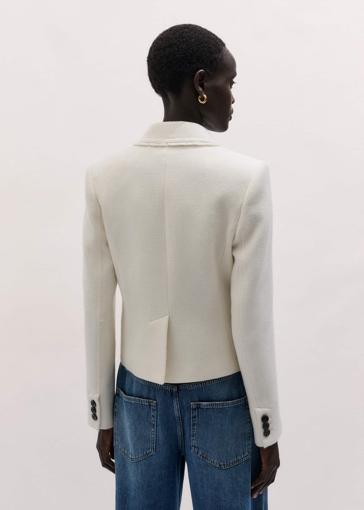 Ivory AM-PM Fitted Blazer | ME+EM Clothing