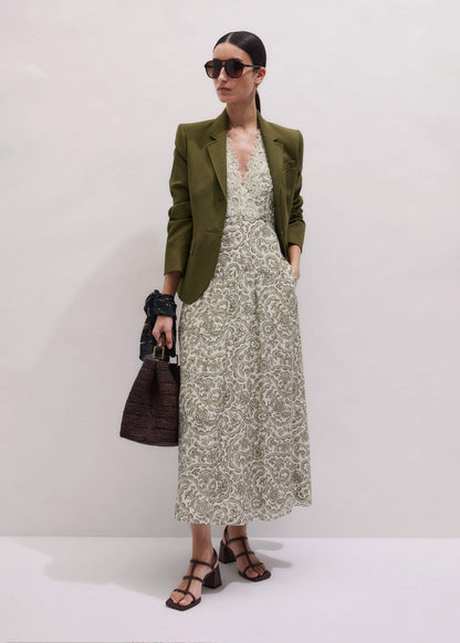 Olive Green Soft Sculpt Jacket | ME+EM Clothing