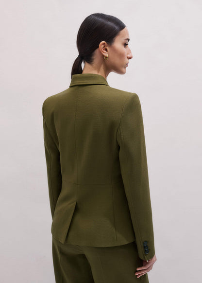 Olive Green Soft Sculpt Jacket | ME+EM Clothing