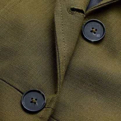 Olive Green Soft Sculpt Jacket | ME+EM Clothing