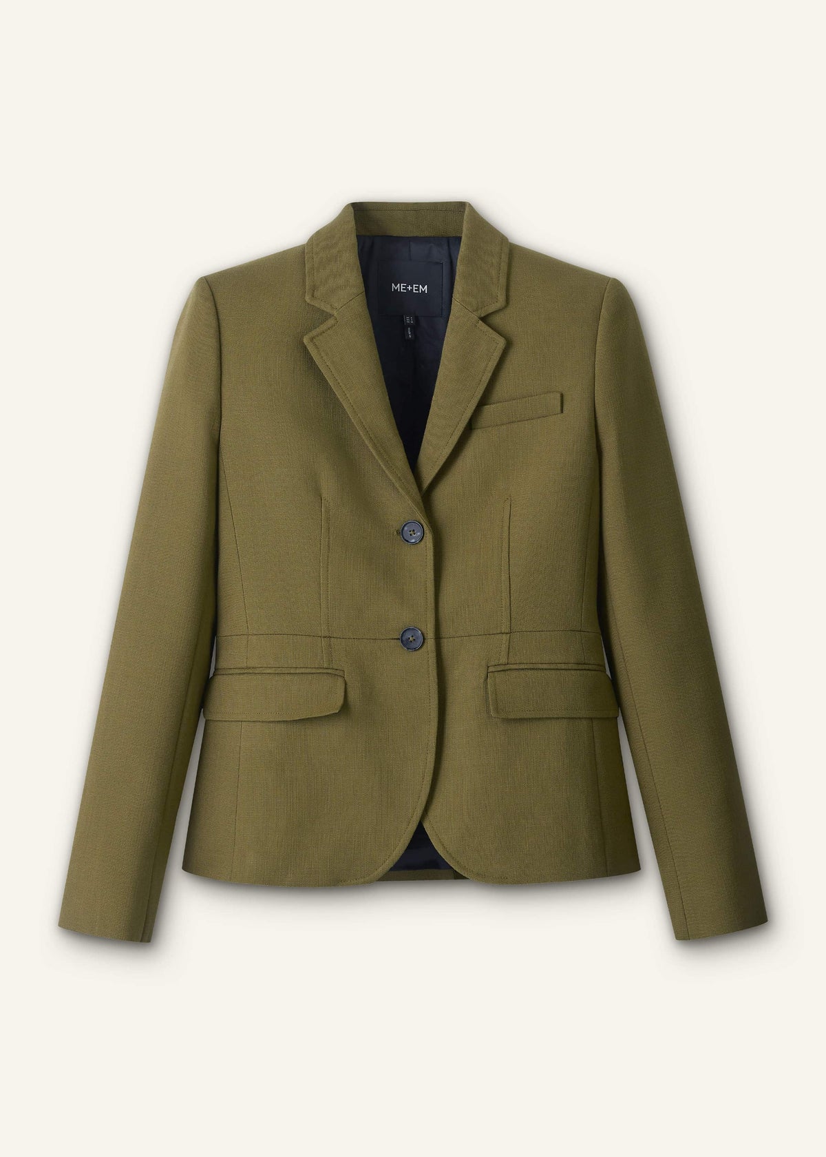 Olive Green Soft Sculpt Jacket | ME+EM Clothing