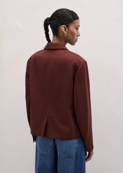 Cinnamon Brown Oversized Short Blazer | ME+EM Clothing