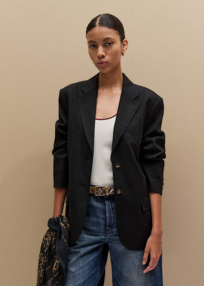 Black Summer Oversized Blazer | ME+EM Clothing
