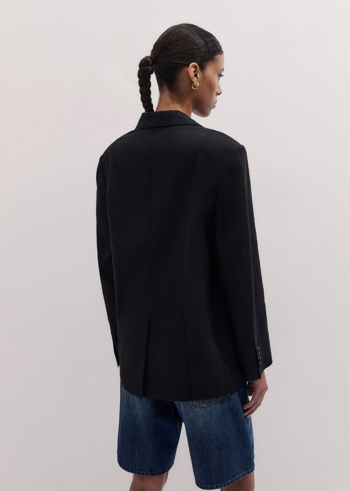 Black Summer Oversized Blazer | ME+EM Clothing