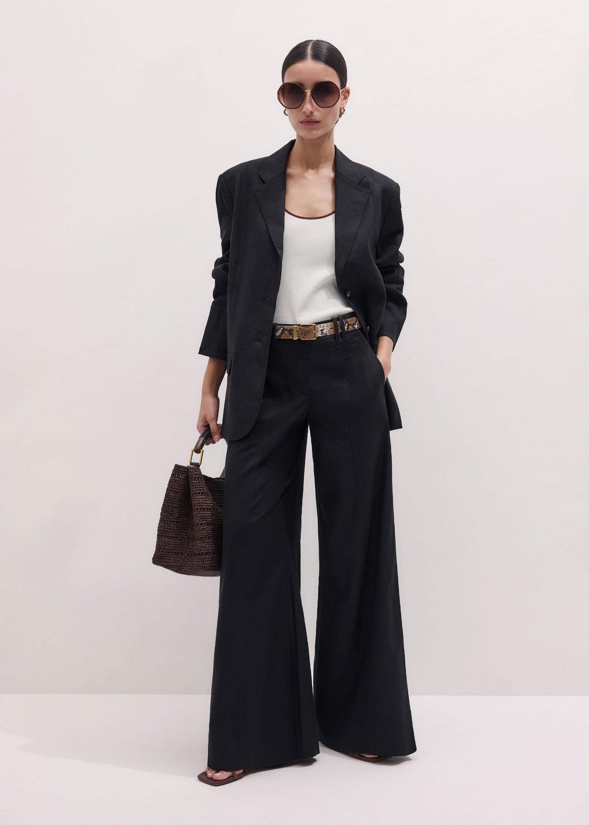 Black Summer Oversized Blazer | ME+EM Clothing
