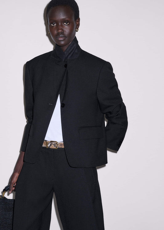Black Icon Intelligently Oversized Short Blazer | ME+EM Clothing