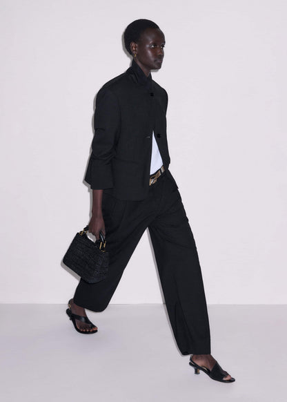 Black Icon Intelligently Oversized Short Blazer | ME+EM Clothing
