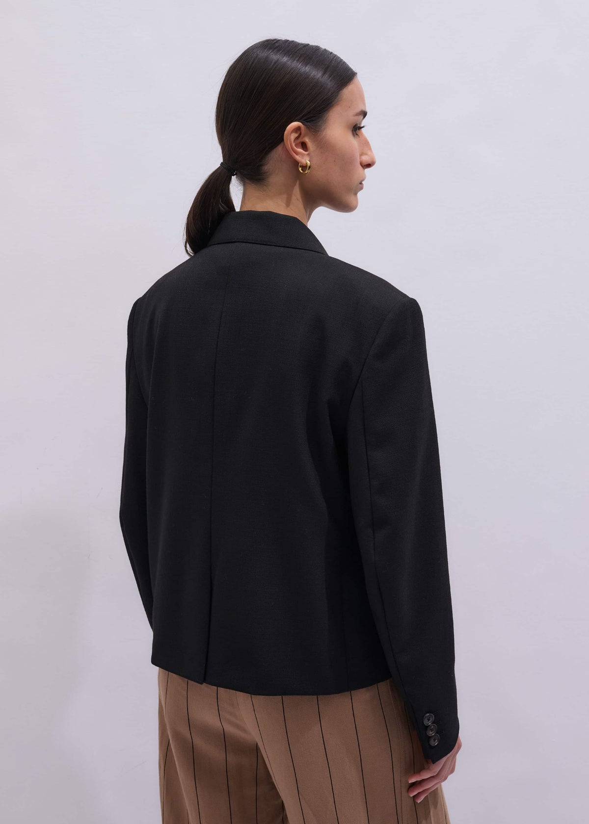 Black Icon Intelligently Oversized Short Blazer | ME+EM Clothing