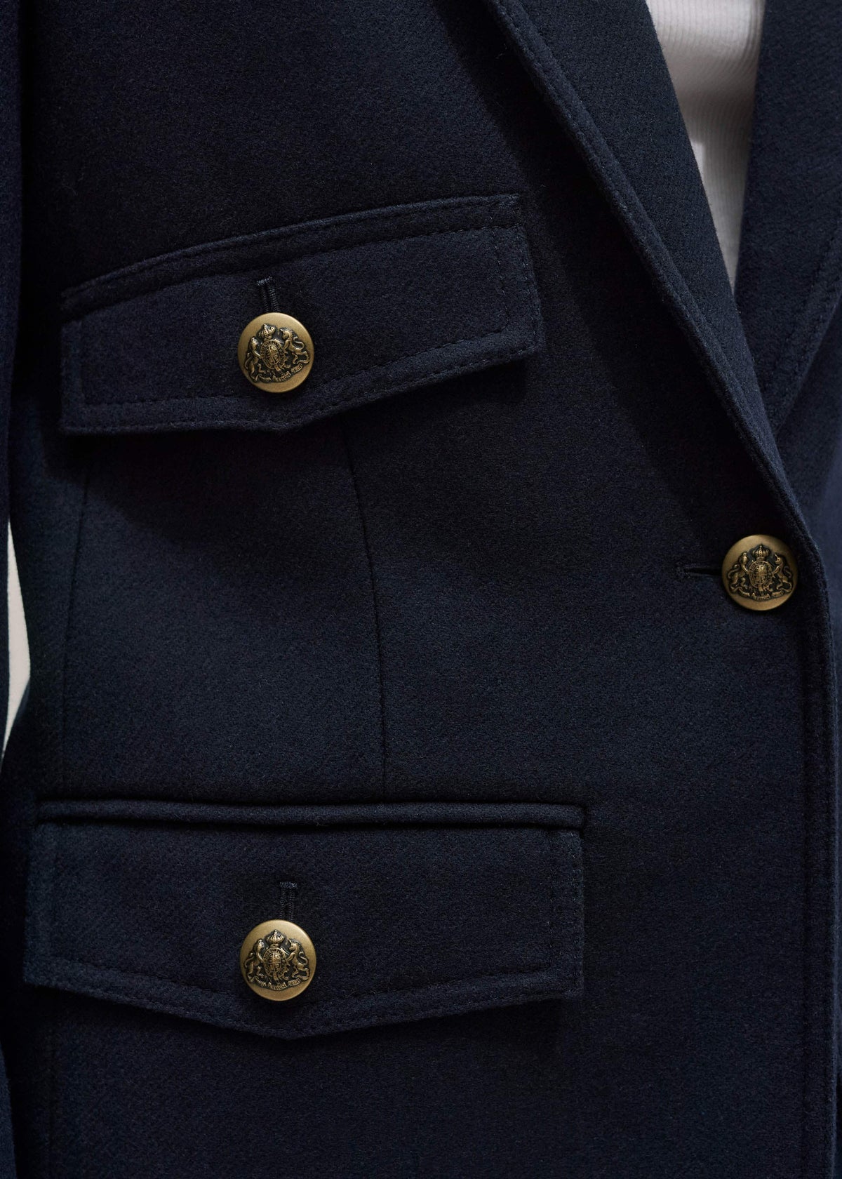 Navy Sharp Shoulder Blazer | ME+EM Clothing