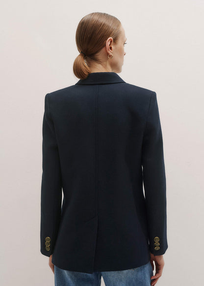 Navy Sharp Shoulder Blazer | ME+EM Clothing