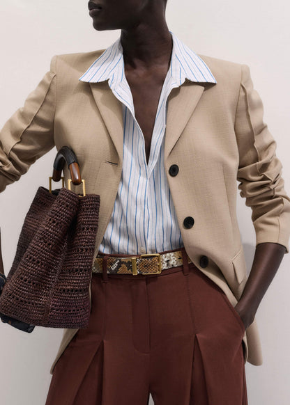 Sand Slim Contour Blazer | ME+EM Clothing