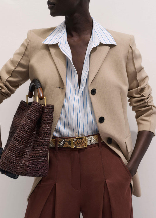 Sand Slim Contour Blazer | ME+EM Clothing