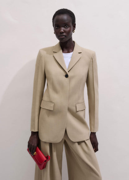 Sand Slim Contour Blazer | ME+EM Clothing