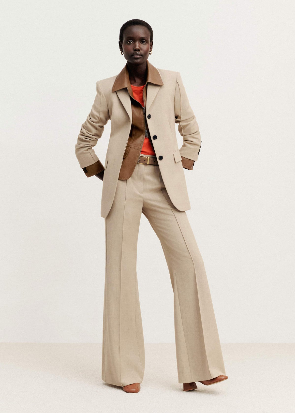 Sand Slim Contour Blazer | ME+EM Clothing