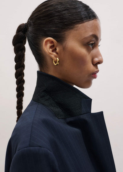 Navy Pinstripe Oversized Blazer | ME+EM Clothing