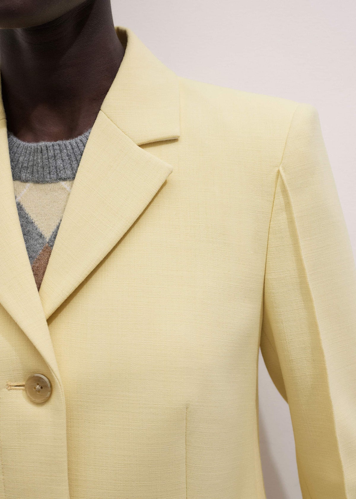 Yellow Slim Contour Blazer | ME+EM Clothing