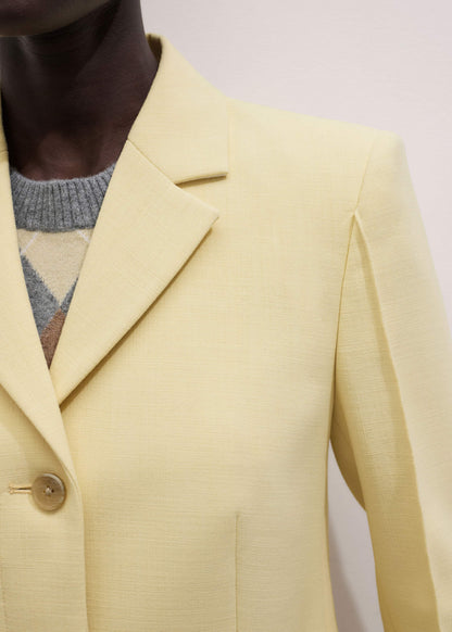 Yellow Slim Contour Blazer | ME+EM Clothing