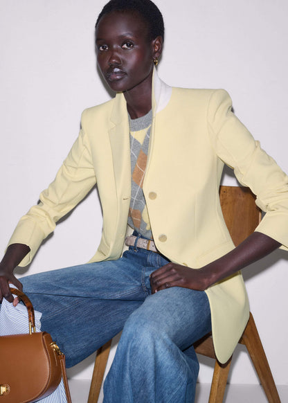 Yellow Slim Contour Blazer | ME+EM Clothing