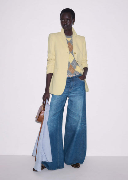 Yellow Slim Contour Blazer | ME+EM Clothing