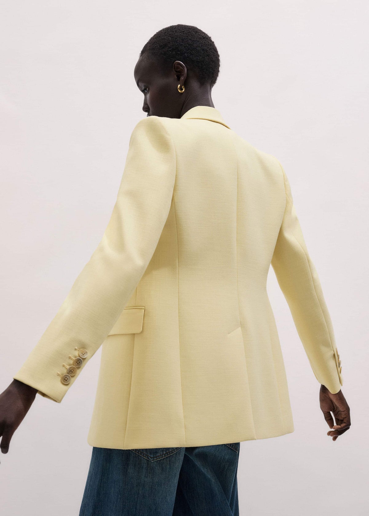 Yellow Slim Contour Blazer | ME+EM Clothing