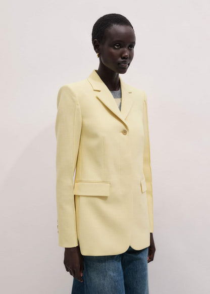 Yellow Slim Contour Blazer | ME+EM Clothing