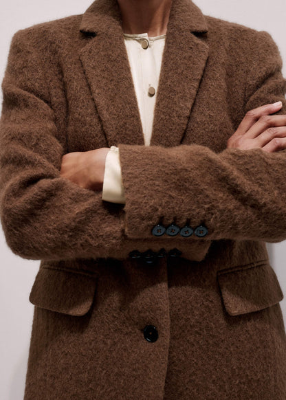 Brown Teddy Luxe Blazer | ME+EM Clothing