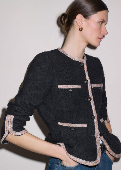 Black Straight Fit Jacket | ME+EM Clothing