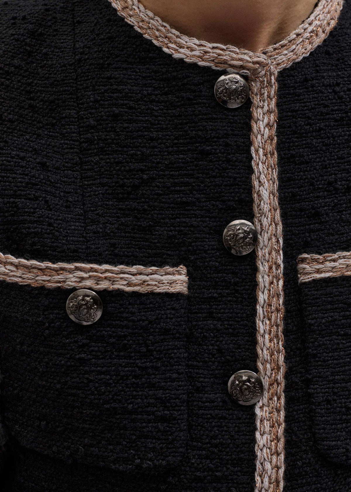 Black Straight Fit Jacket | ME+EM Clothing