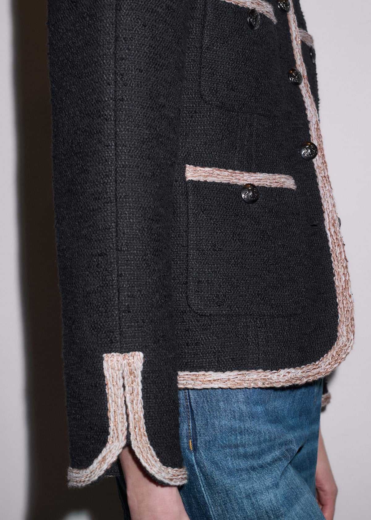 Black Straight Fit Jacket | ME+EM Clothing