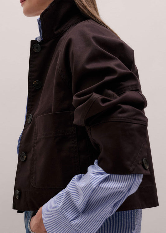Brown Cocoon Sleeve Jacket | ME+EM Clothing