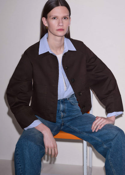 Brown Cocoon Sleeve Jacket | ME+EM Clothing