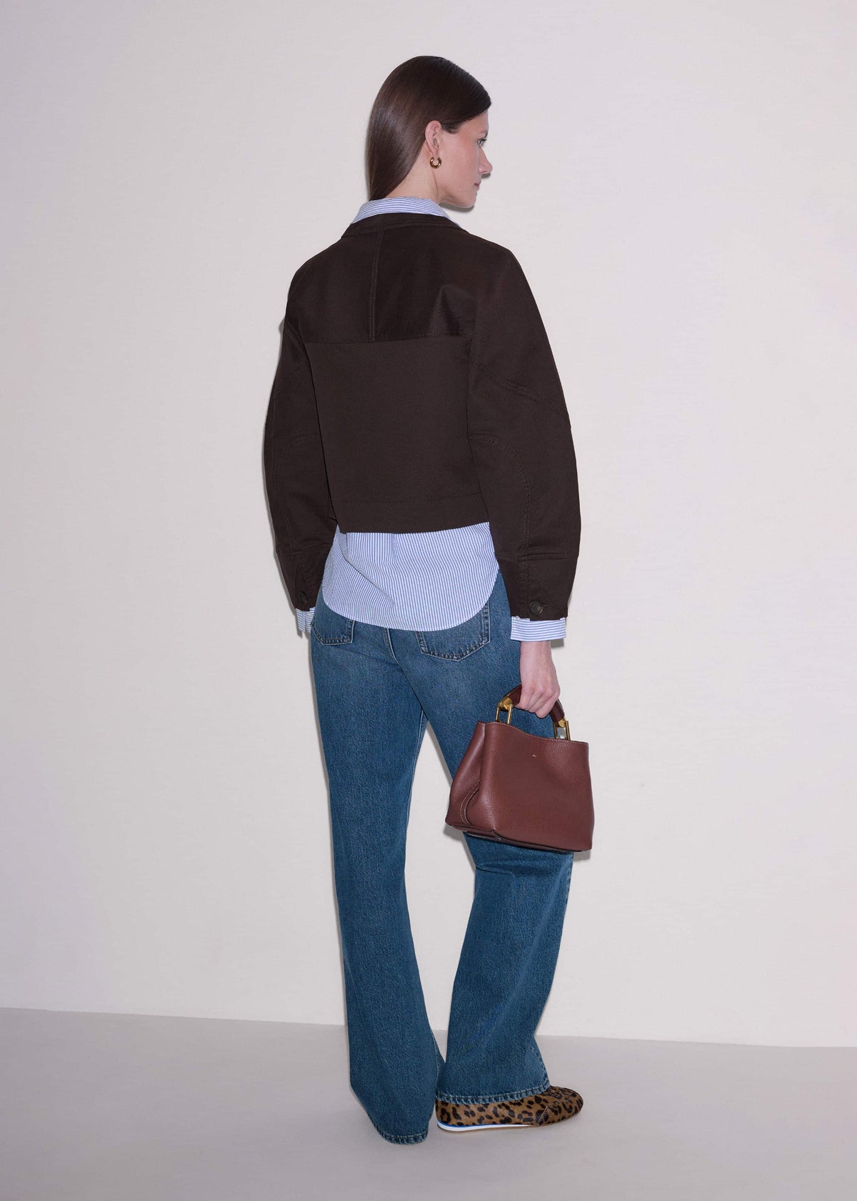 Brown Cocoon Sleeve Jacket | ME+EM Clothing
