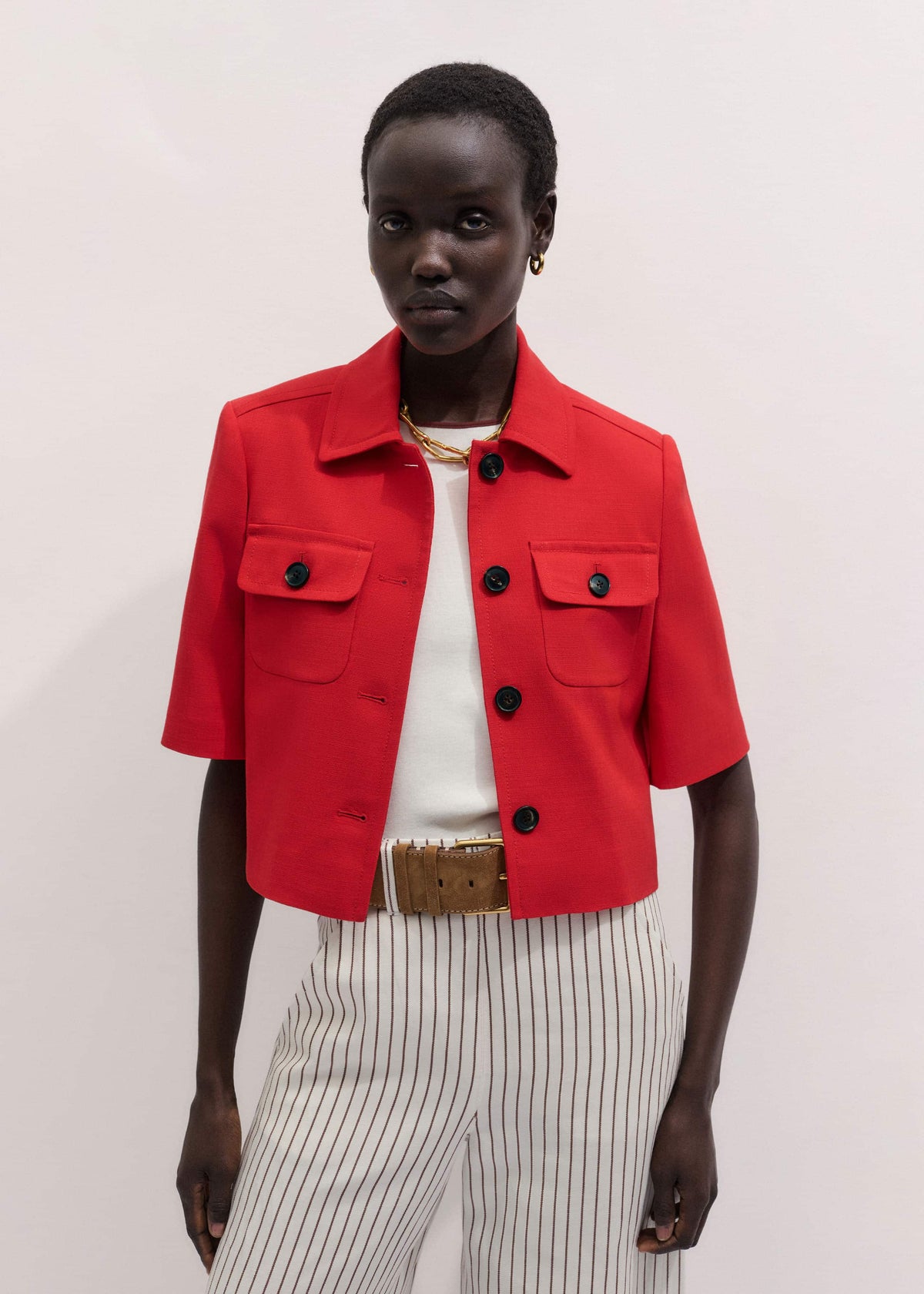 Red Box Crop Jacket | ME+EM Clothing