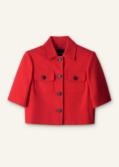 Red Box Crop Jacket | ME+EM Clothing