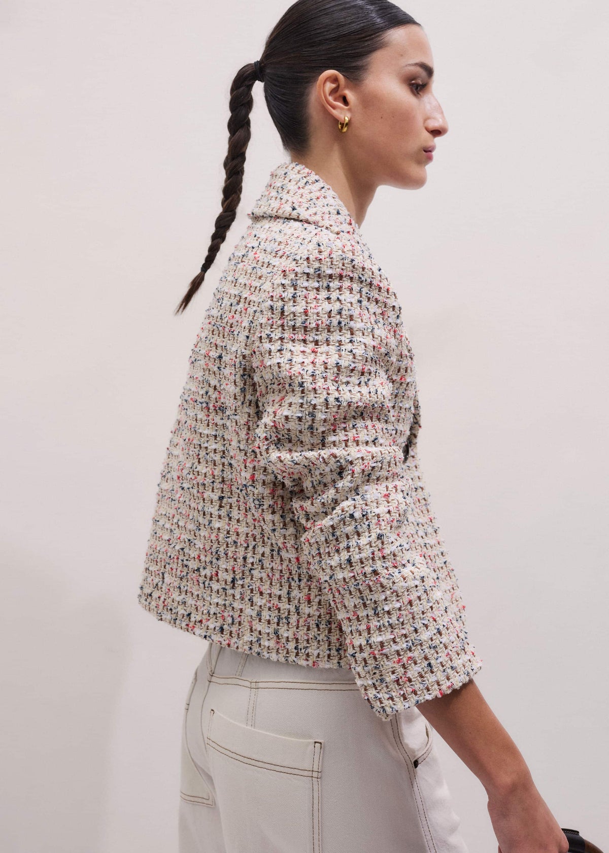 Cream Heritage Crop Jacket | ME+EM Clothing