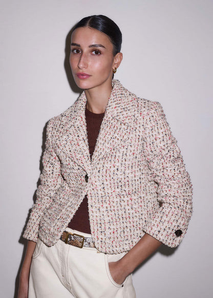 Cream Heritage Crop Jacket | ME+EM Clothing