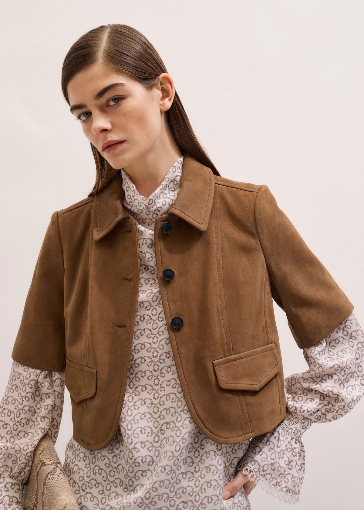 Brown Everyday Short Sleeve Jacket | ME+EM Clothing